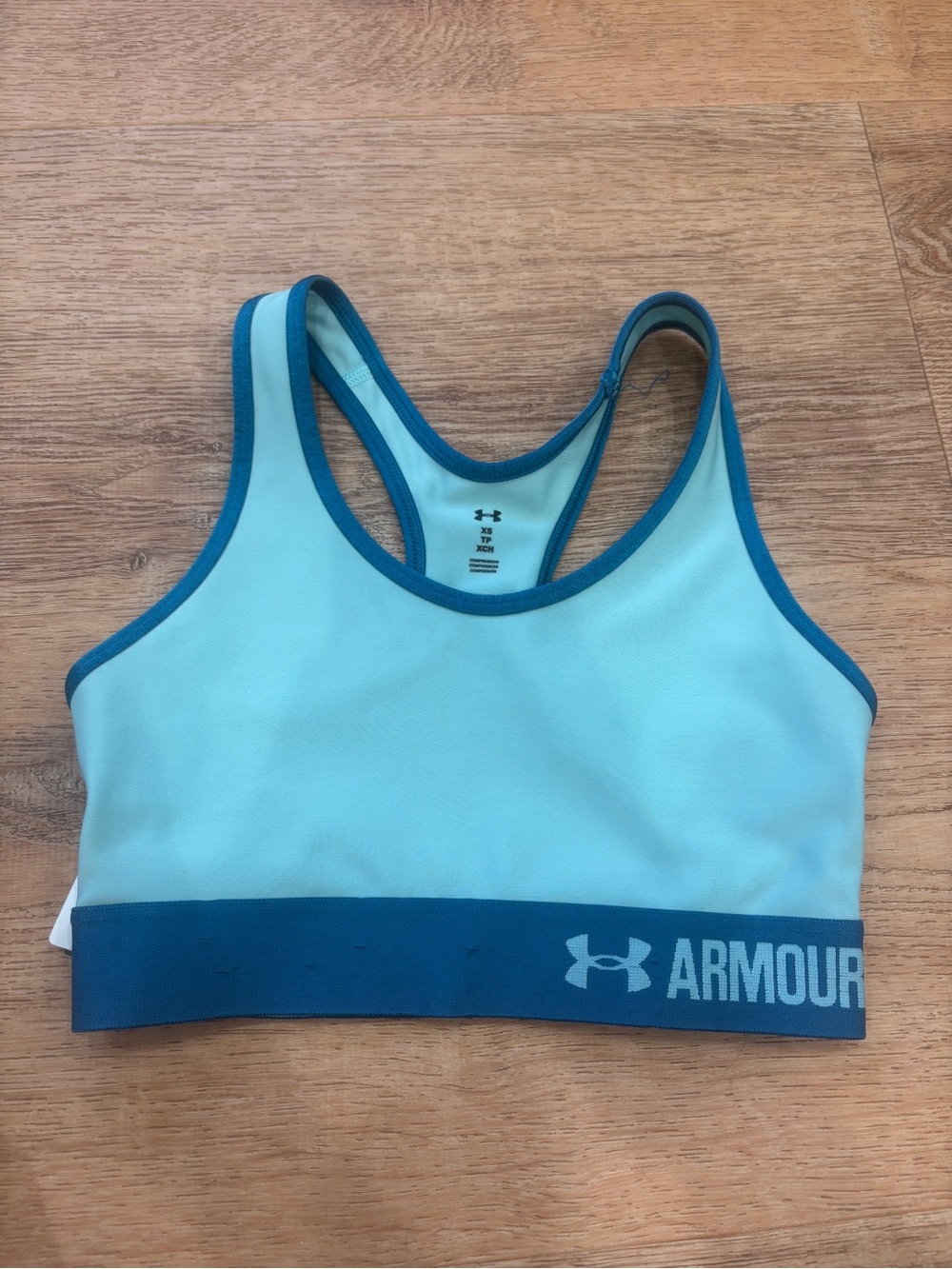 Under Armour Aqua Sports Bra with Teal Trim